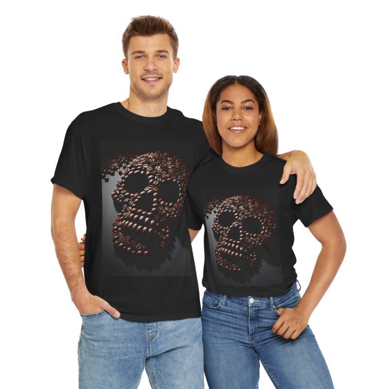 Coffee Skull - Unisex Heavy Cotton Tee - Image 24