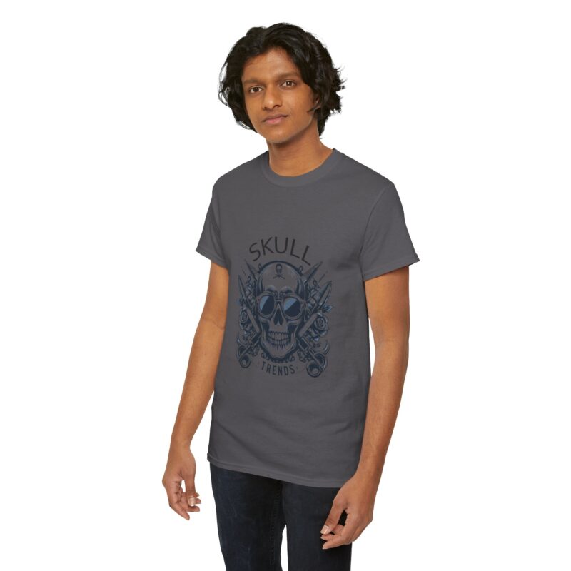 Skull Trends Logo Tshirt - Unisex Heavy Cotton Tee - Image 289