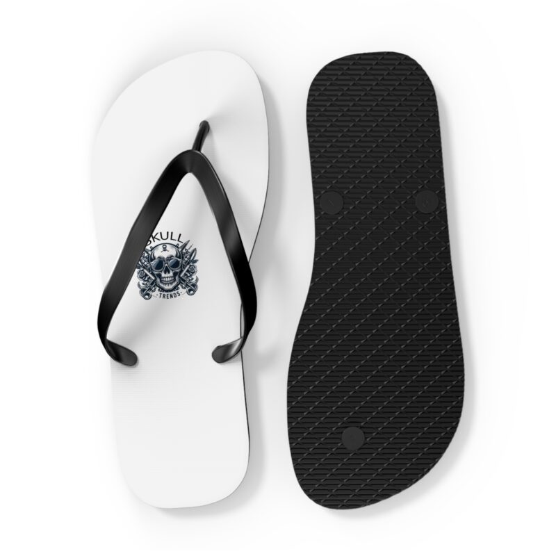 Skull Trends - Unisex Logo Flip Flops - Image 17