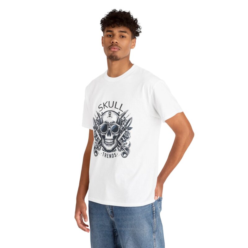 Skull Trends Logo Tshirt - Unisex Heavy Cotton Tee - Image 14