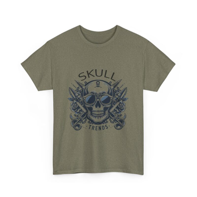 Skull Trends Logo Tshirt - Unisex Heavy Cotton Tee - Image 165