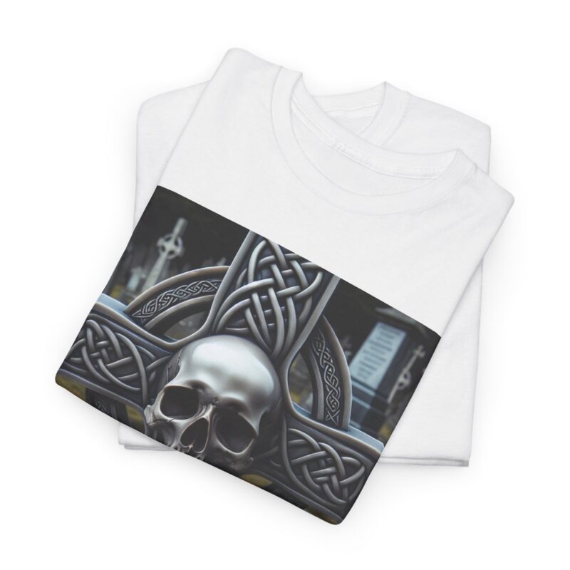 Skull Trends - Celtic Cross Unisex Heavy Cotton Tee - Image 32