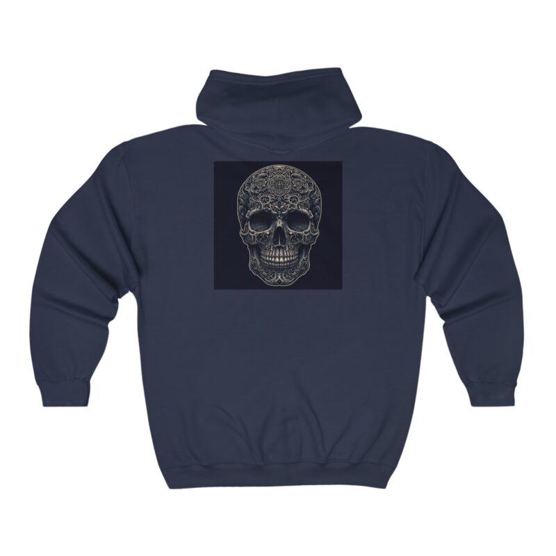 Large Skull - Unisex Heavy Blend™ Full Zip Hooded Sweatshirt - Image 6