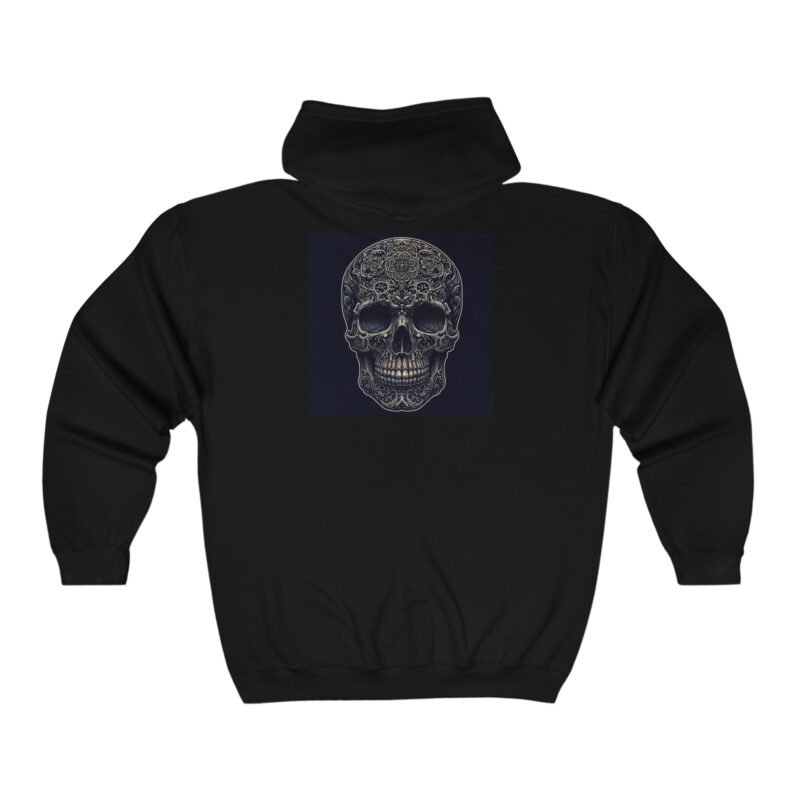 Large Skull - Unisex Heavy Blend™ Full Zip Hooded Sweatshirt - Image 2