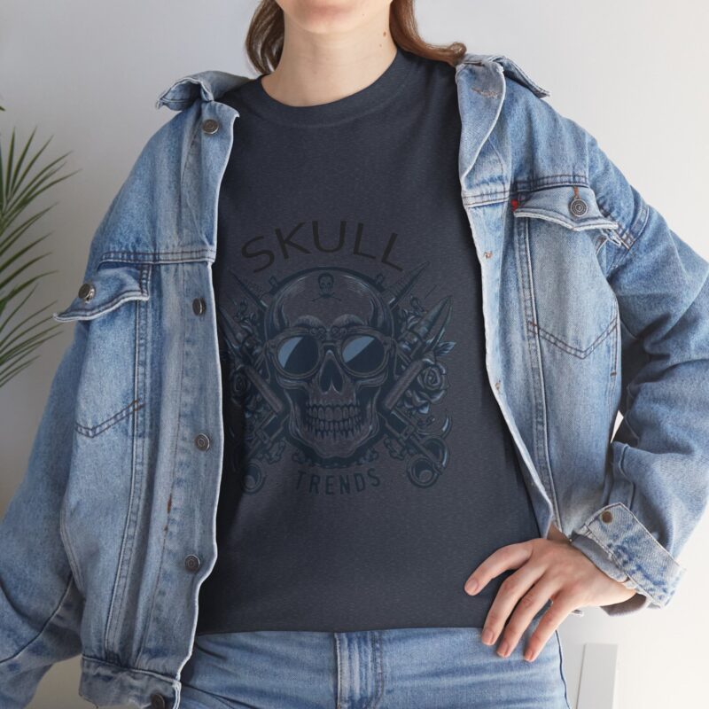 Skull Trends Logo Tshirt - Unisex Heavy Cotton Tee - Image 347