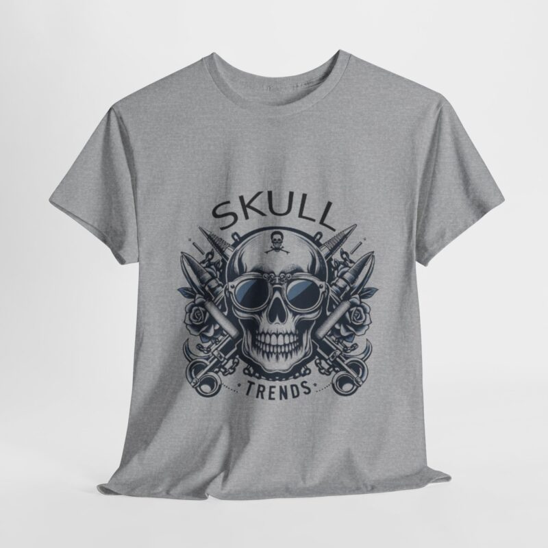 Skull Trends Logo Tshirt - Unisex Heavy Cotton Tee - Image 141