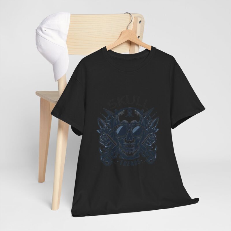 Skull Trends Logo Tshirt - Unisex Heavy Cotton Tee - Image 89