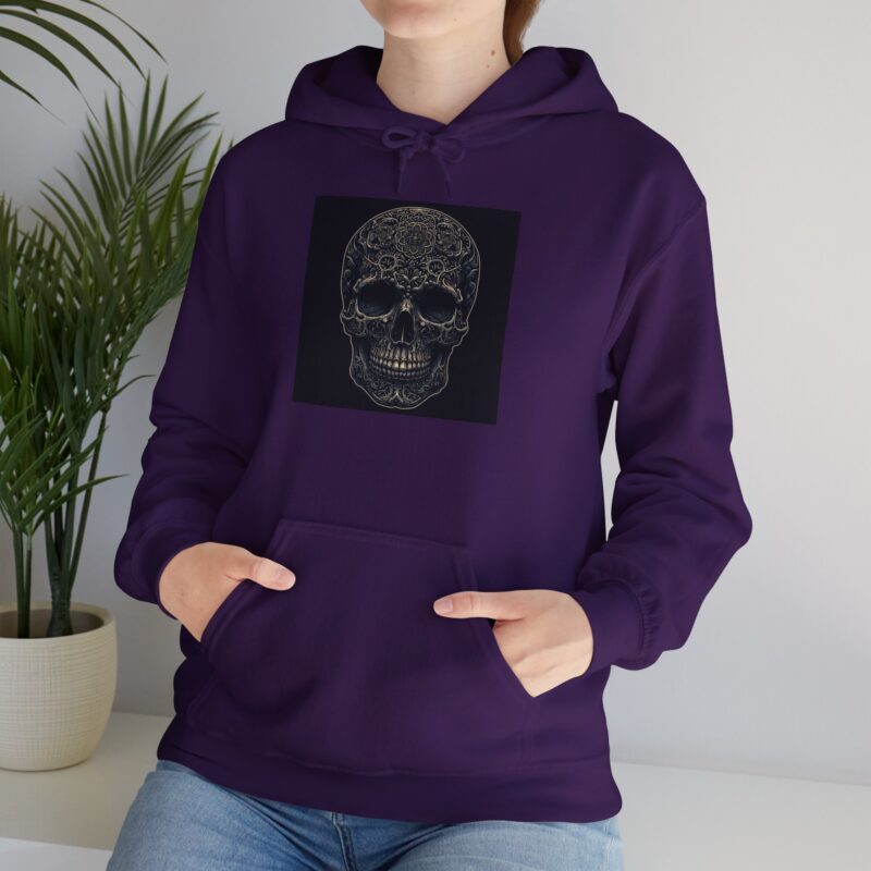 Large Skull - Unisex Heavy Blend™ Hooded Sweatshirt - Image 104