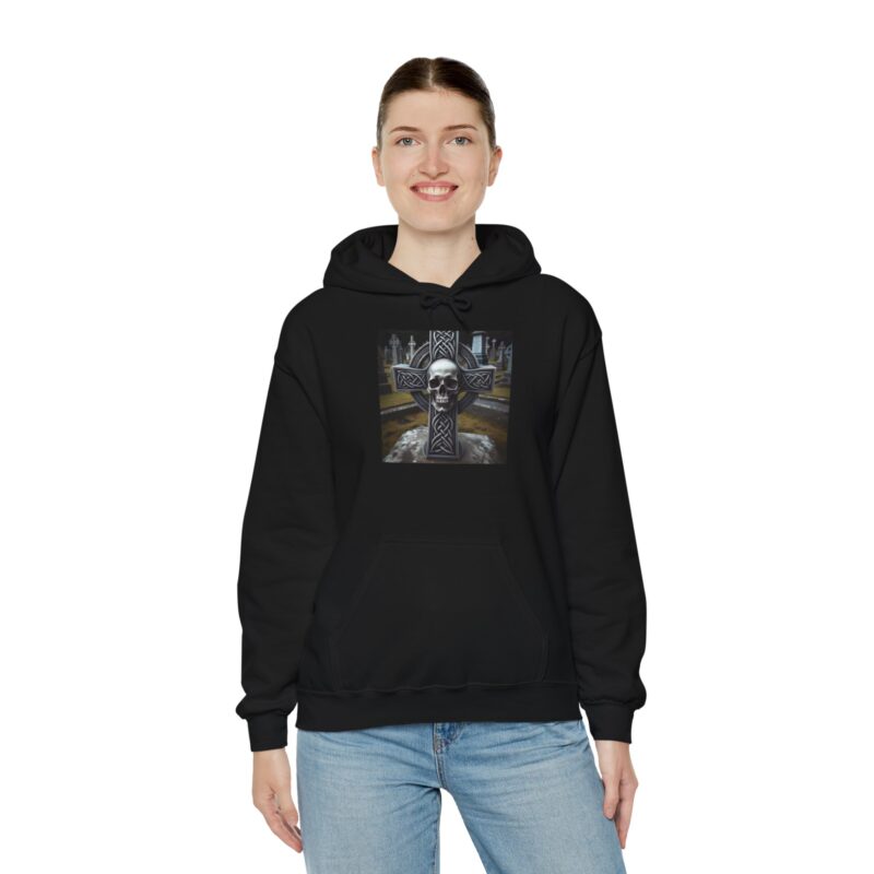 Skull Trends - Celtic Cross Unisex Heavy Blend™ Hooded Sweatshirt - Image 8