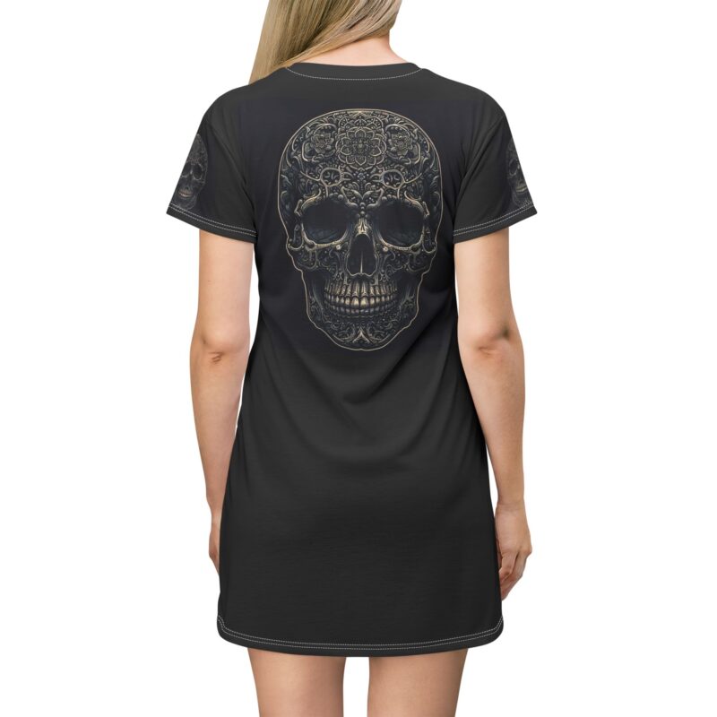 Large Skull - T-Shirt Dress - Image 4