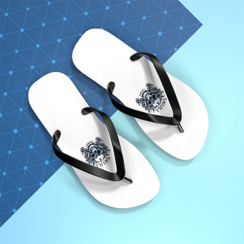 Skull Trends - Unisex Logo Flip Flops - Image 15