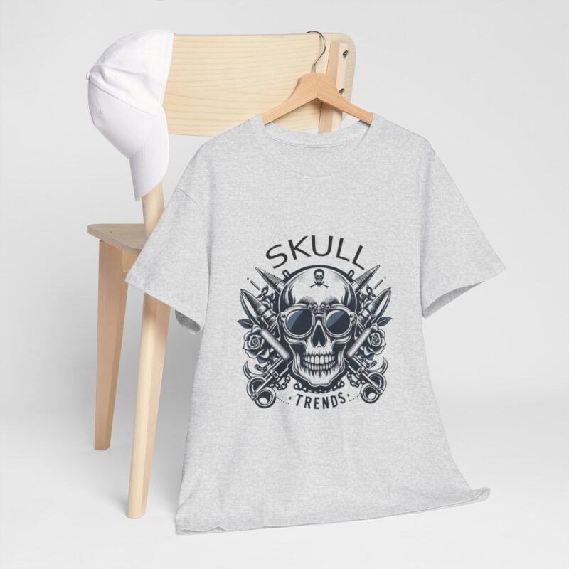 Skull Trends Logo Tshirt - Unisex Heavy Cotton Tee - Image 62