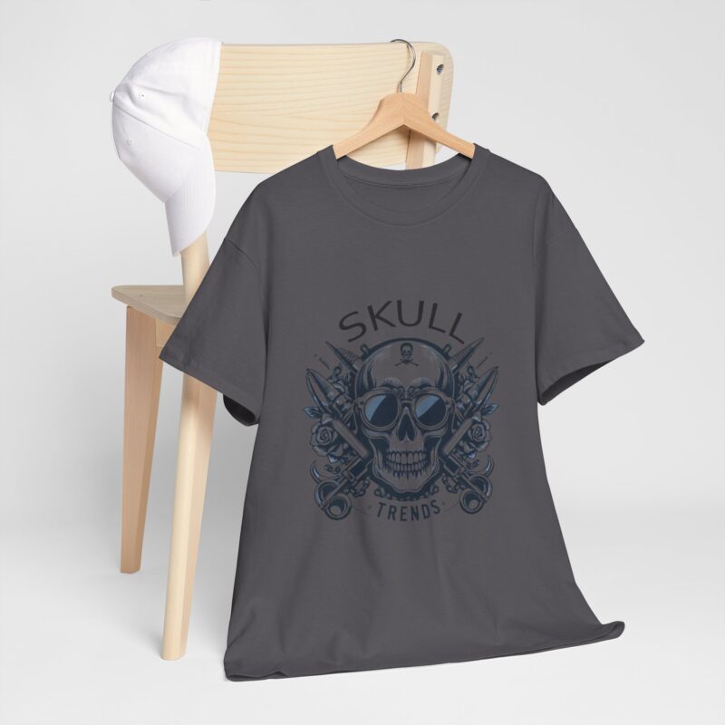 Skull Trends Logo Tshirt - Unisex Heavy Cotton Tee - Image 278