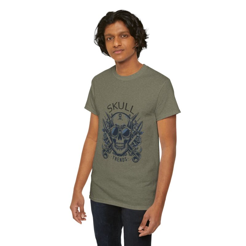 Skull Trends Logo Tshirt - Unisex Heavy Cotton Tee - Image 181