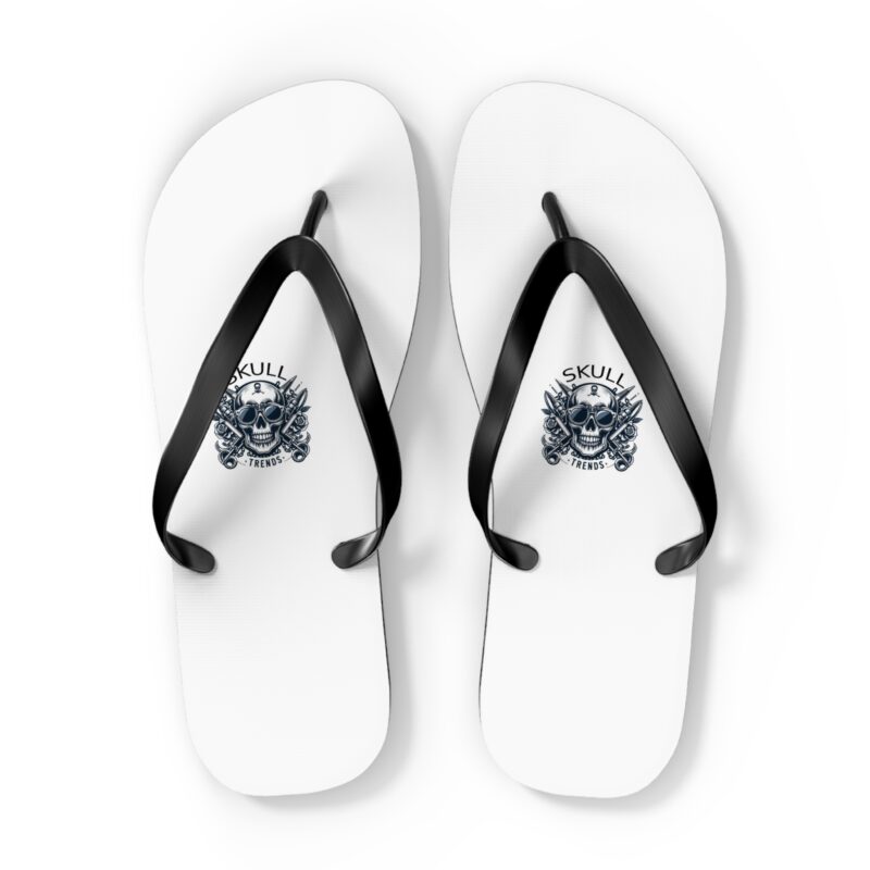 Skull Trends - Unisex Logo Flip Flops - Image 16