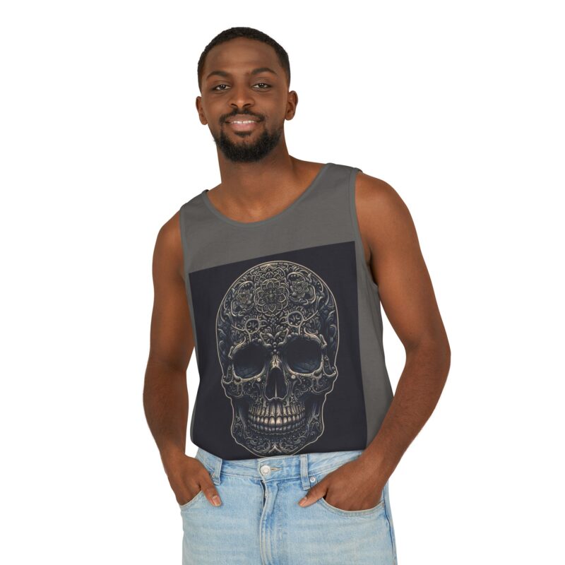 Large Skull - Unisex Garment-Dyed Tank Top - Image 16