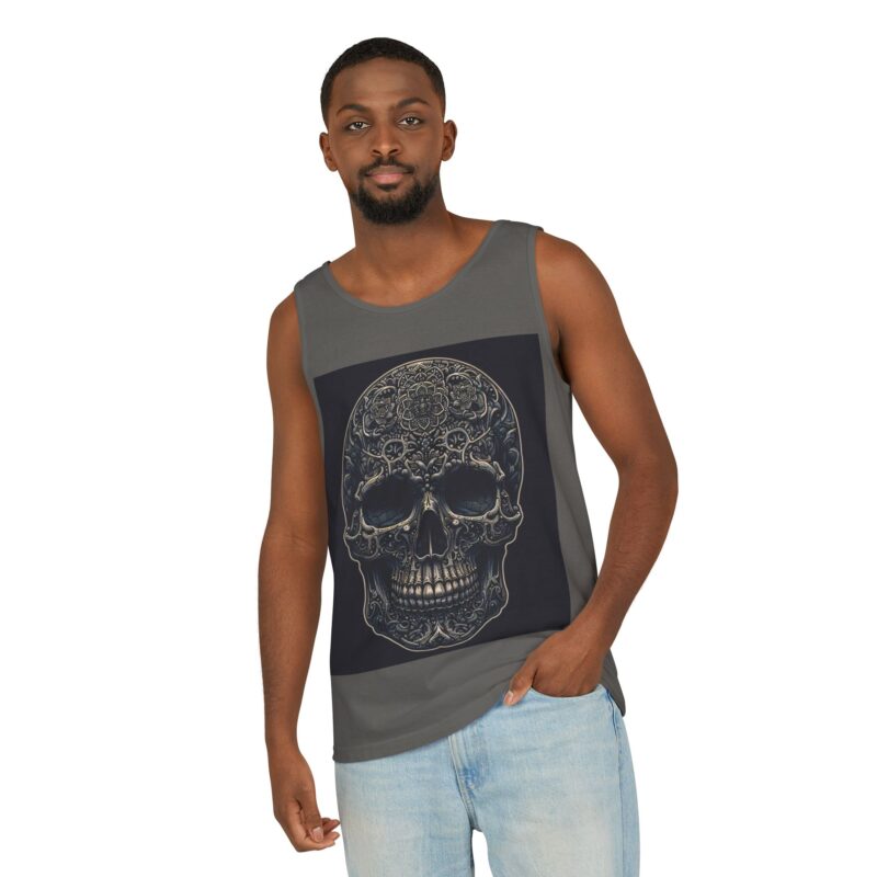 Large Skull - Unisex Garment-Dyed Tank Top - Image 14