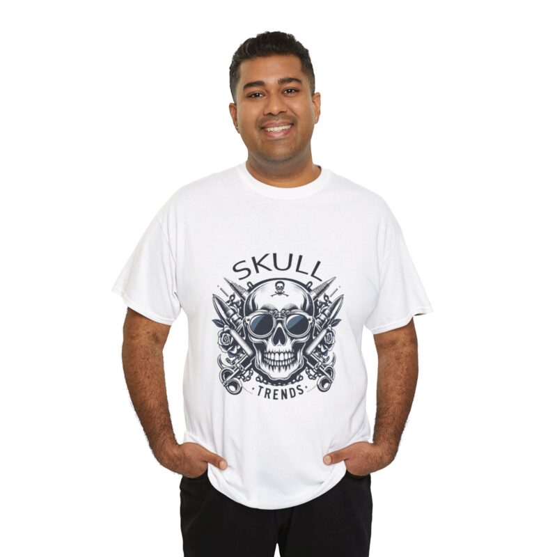 Skull Trends Logo Tshirt - Unisex Heavy Cotton Tee - Image 17