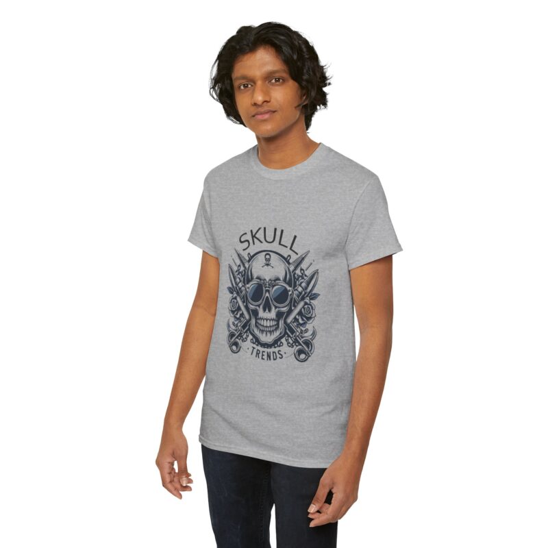 Skull Trends Logo Tshirt - Unisex Heavy Cotton Tee - Image 154