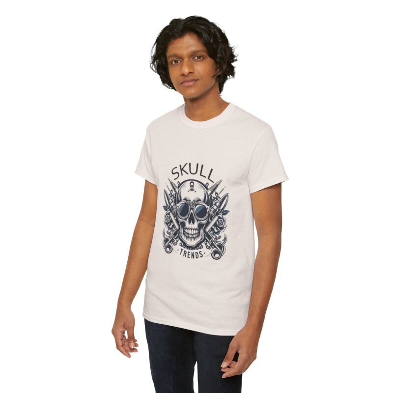 Skull Trends Logo Tshirt - Unisex Heavy Cotton Tee - Image 127