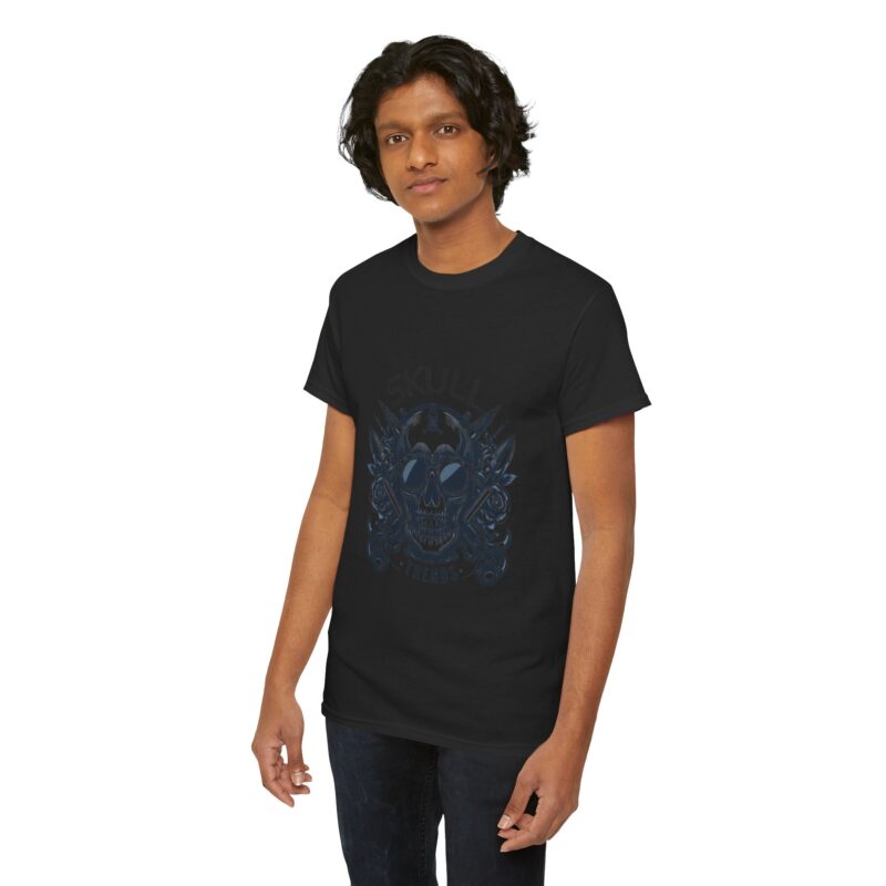 Skull Trends Logo Tshirt - Unisex Heavy Cotton Tee - Image 100