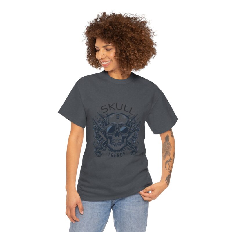 Skull Trends Logo Tshirt - Unisex Heavy Cotton Tee - Image 308