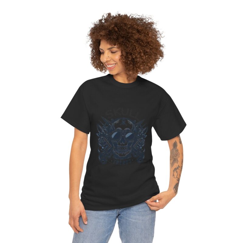 Skull Trends Logo Tshirt - Unisex Heavy Cotton Tee - Image 92