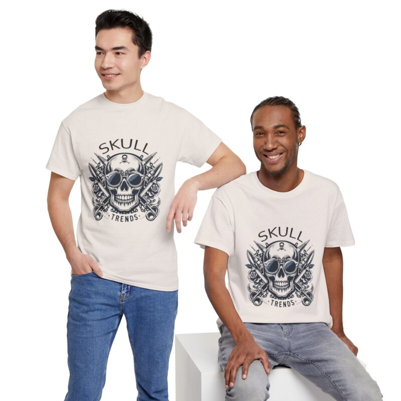 Skull Trends Logo Tshirt - Unisex Heavy Cotton Tee - Image 134