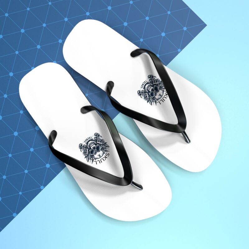 Skull Trends - Unisex Logo Flip Flops - Image 20