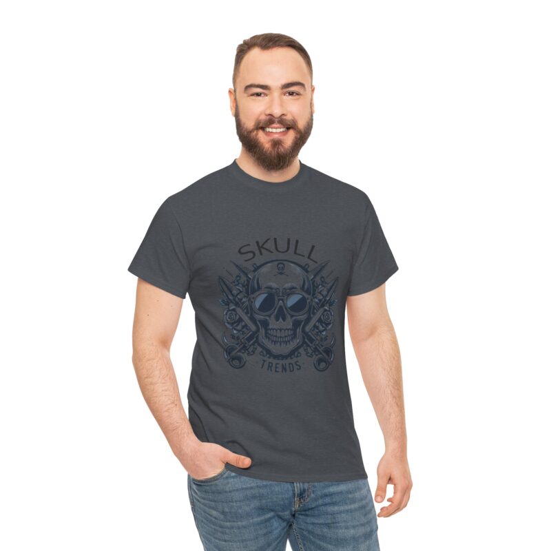 Skull Trends Logo Tshirt - Unisex Heavy Cotton Tee - Image 310