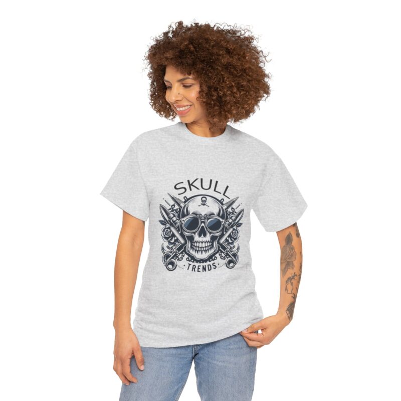 Skull Trends Logo Tshirt - Unisex Heavy Cotton Tee - Image 65