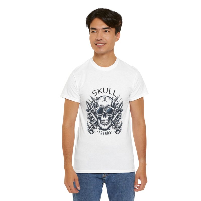 Skull Trends Logo Tshirt - Unisex Heavy Cotton Tee - Image 21