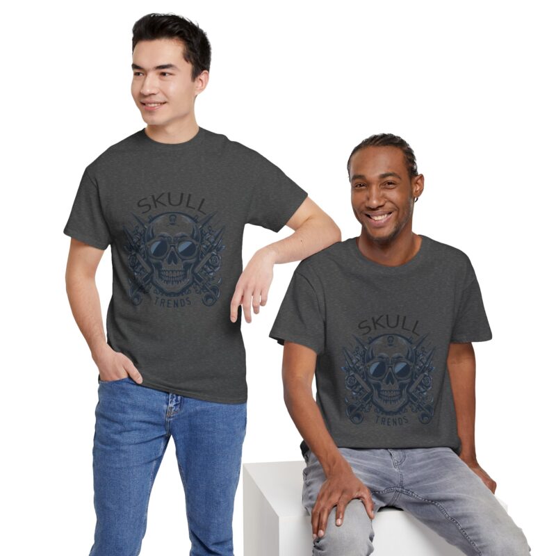 Skull Trends Logo Tshirt - Unisex Heavy Cotton Tee - Image 269