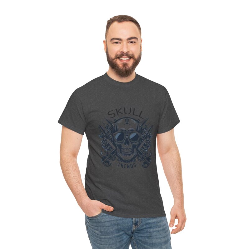 Skull Trends Logo Tshirt - Unisex Heavy Cotton Tee - Image 256