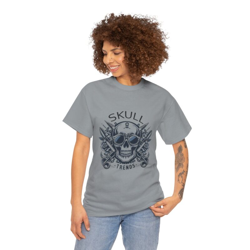 Skull Trends Logo Tshirt - Unisex Heavy Cotton Tee - Image 200