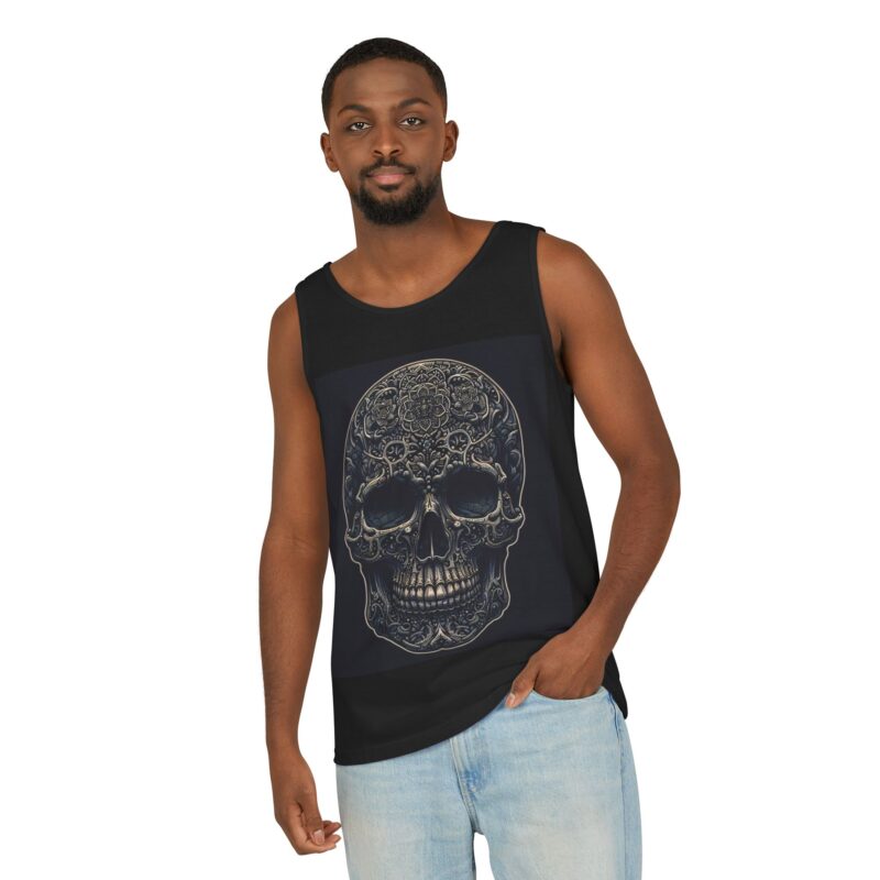 Large Skull - Unisex Garment-Dyed Tank Top - Image 6