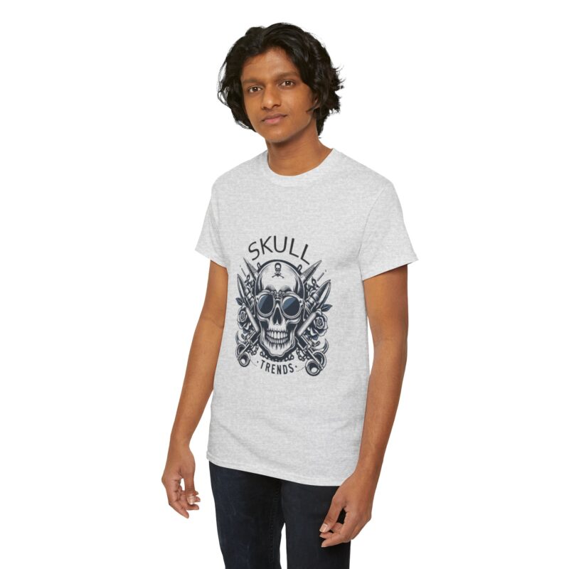 Skull Trends Logo Tshirt - Unisex Heavy Cotton Tee - Image 73