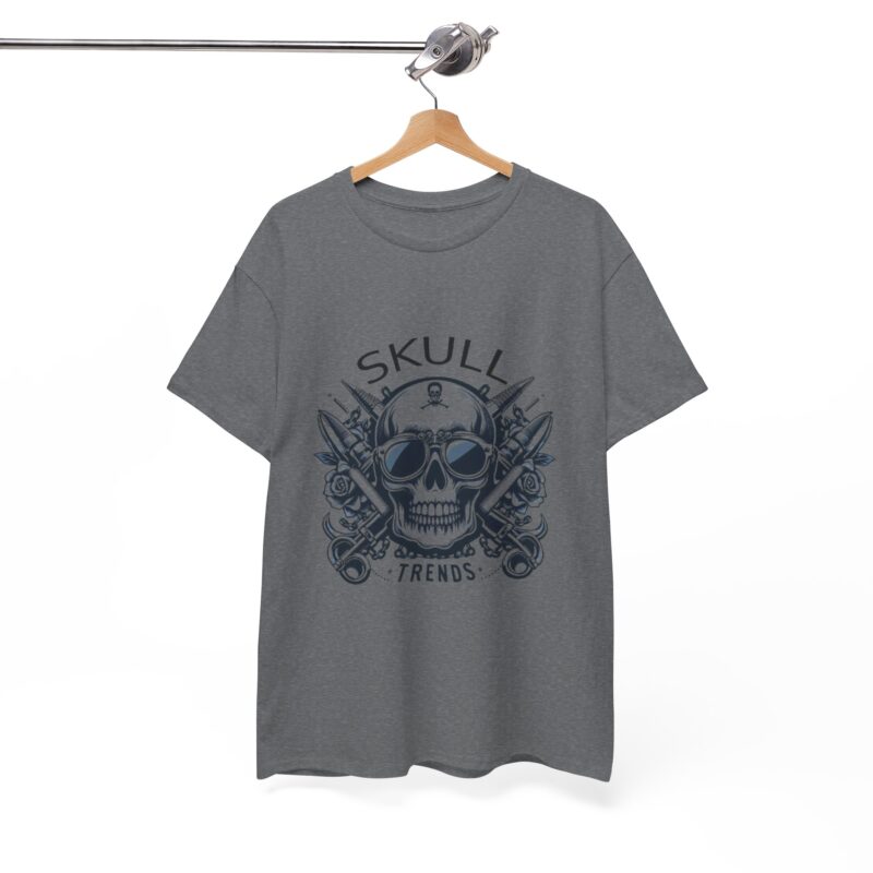 Skull Trends Logo Tshirt - Unisex Heavy Cotton Tee - Image 223