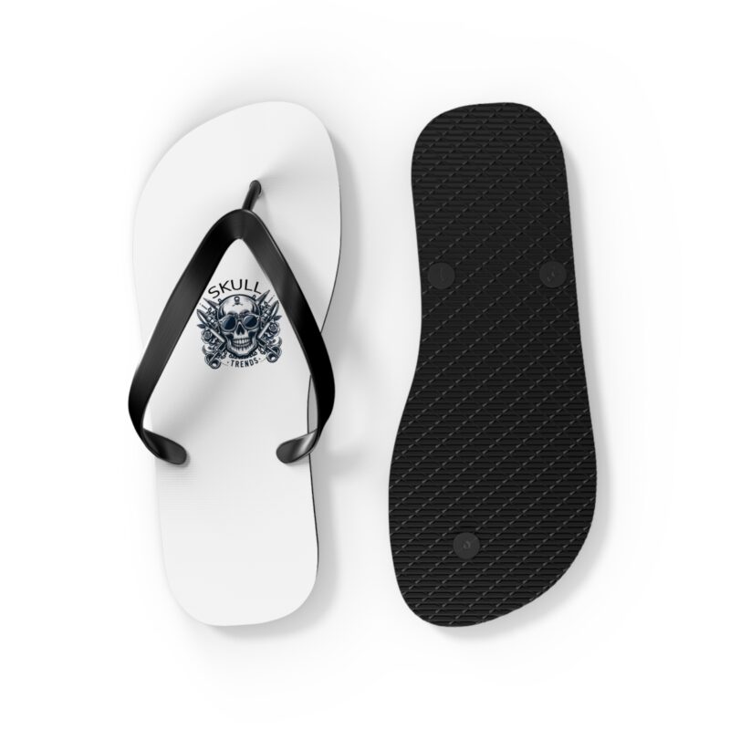 Skull Trends - Unisex Logo Flip Flops - Image 12