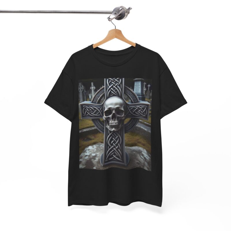 Skull Trends - Celtic Cross Unisex Heavy Cotton Tee - Image 7