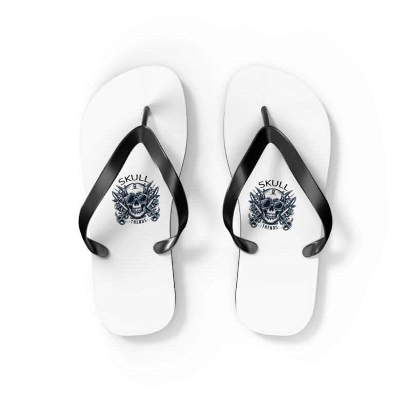 Skull Trends - Unisex Logo Flip Flops - Image 6