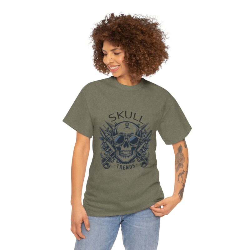 Skull Trends Logo Tshirt - Unisex Heavy Cotton Tee - Image 173