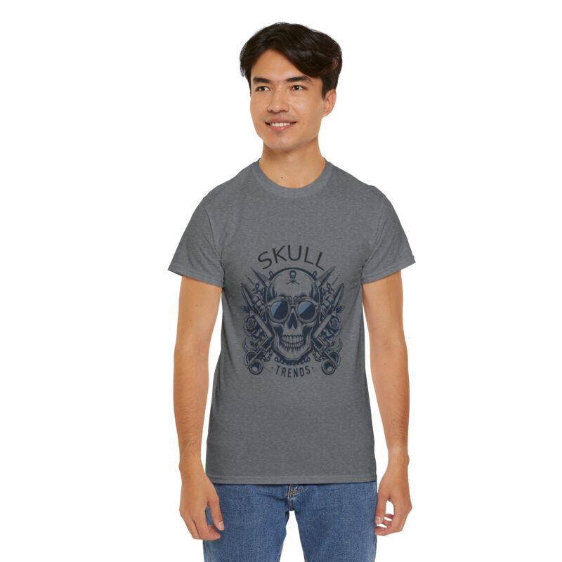 Skull Trends Logo Tshirt - Unisex Heavy Cotton Tee - Image 237