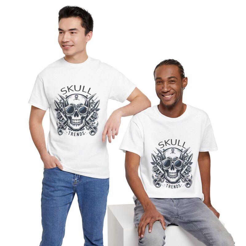 Skull Trends Logo Tshirt - Unisex Heavy Cotton Tee - Image 26