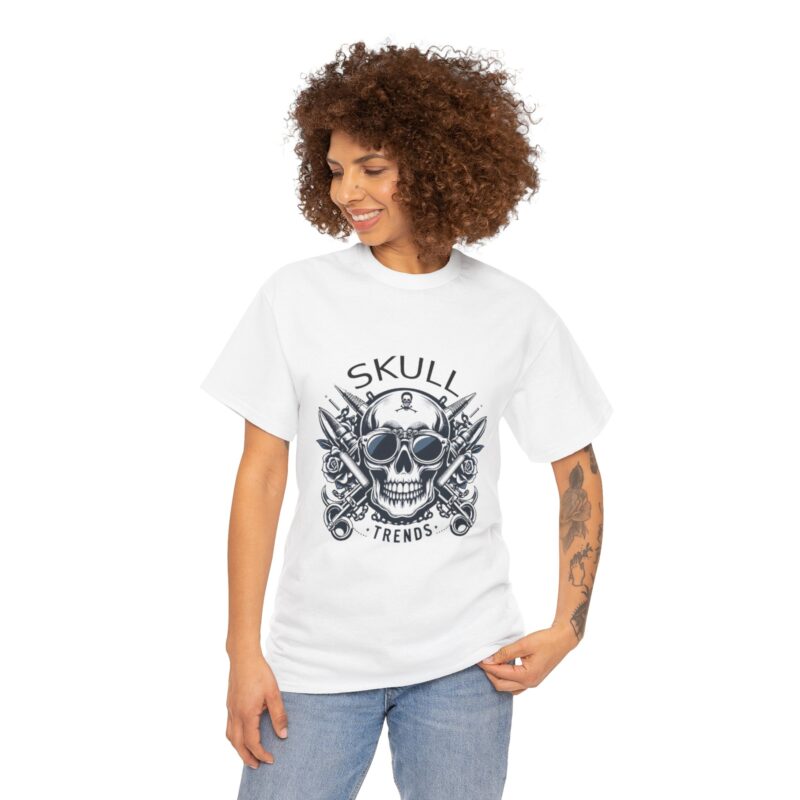 Skull Trends Logo Tshirt - Unisex Heavy Cotton Tee - Image 11