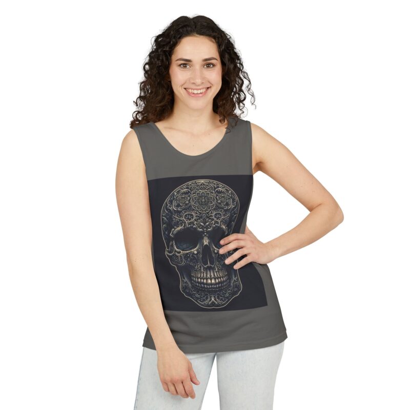 Large Skull - Unisex Garment-Dyed Tank Top - Image 13