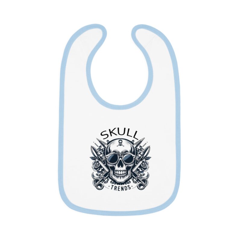 Skull Trends - Baby Contrast Trim Jersey Bib - Image 7