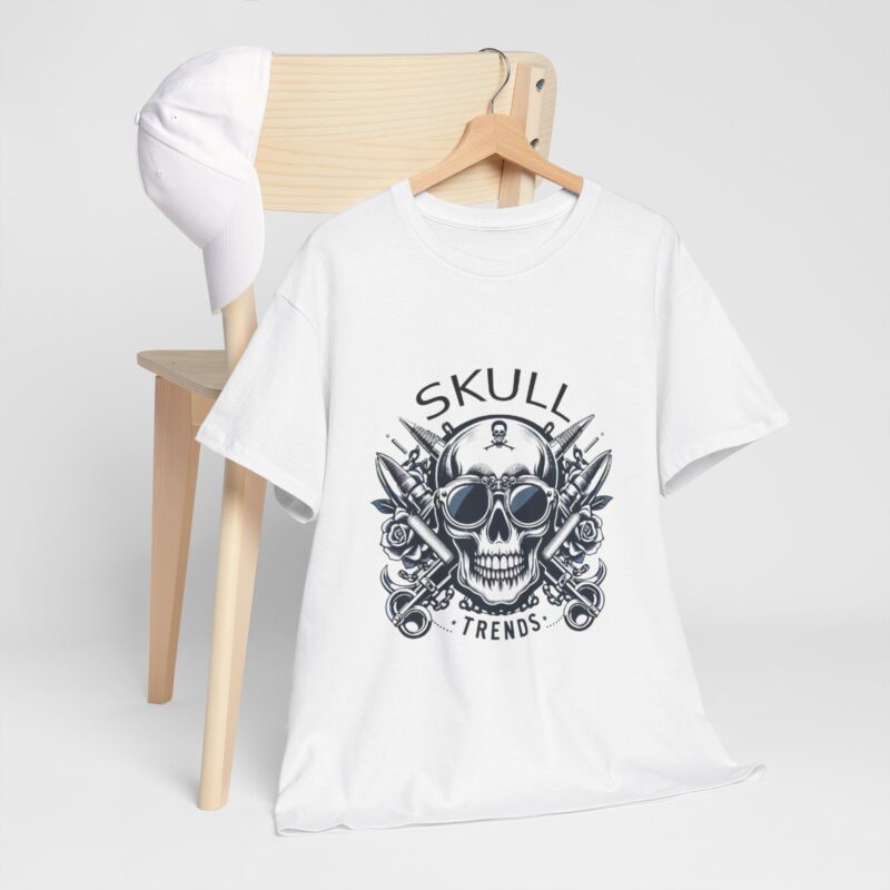 Skull Trends Logo Tshirt - Unisex Heavy Cotton Tee - Image 8