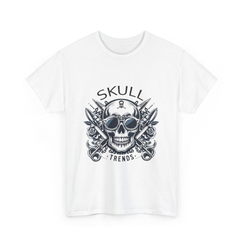 Skull Trends Logo Tshirt - Unisex Heavy Cotton Tee - Image 3