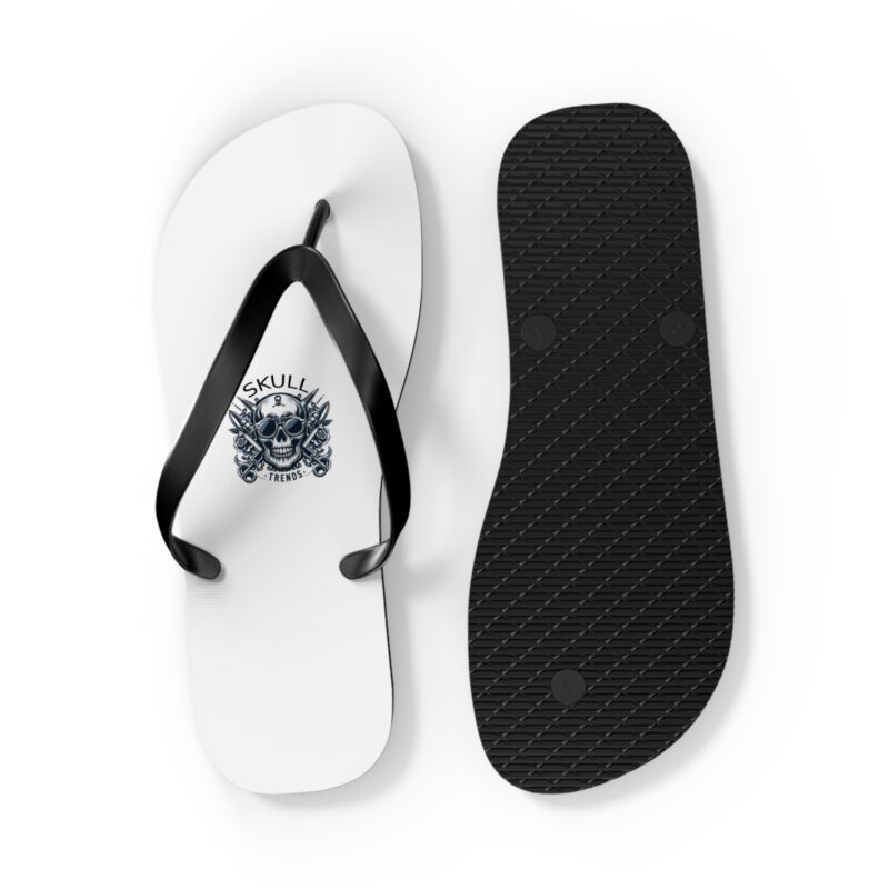 Skull Trends - Unisex Logo Flip Flops - Image 2